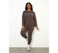 Live Unlimited London female Cotton Rich Leggings - 24REG - Brown, Brown
