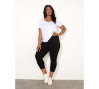 Live Unlimited London female Cropped Leggings - 26 - Black, Black