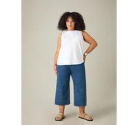 Live Unlimited London female Wide Leg Cropped Jeans - 18 - Blue Denim, Blue Denim