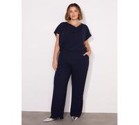 Live Unlimited London female Wide Leg Trousers - 18 - Navy, Navy