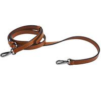 LIVE UP Full Grain Genuine Leather Adjustable Replacement Strap for Cross Body Bag Purse, 43-51 Inches, Brown-grey Buckles