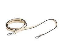 Live Up Full Grain Genuine Leather Adjustable Replacement Strap for Cross Body Bag Purse, 43-53 Inches(Beige-Sliver Lock)