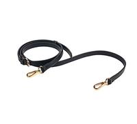 Live Up Full Grain Genuine Leather Adjustable Replacement Strap for Cross Body Bag Purse, 43-55 Inches (Black)