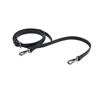 Live Up Full Grain Genuine Leather Adjustable Replacement Strap for Cross Body Bag Purse, 43-55 Inches (Black-Gray Lock)