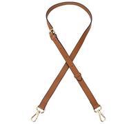 Live up Full Grain Leather Adjustable Replacement Cross Body Purse Shoulder Strap Handbag Bag Wallet, 2/3” Wide(Brown), Brown, 2/3" x43"-51"(WxL)
