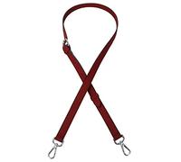 Live up Full Grain Leather Adjustable Replacement Cross Body Purse Shoulder Strap Handbag Bag Wallet, 2/3” Wide (Wine Red-Gun Buckles)