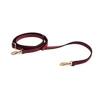 LIVE UP Purse Strap,Genuine Leather Purse Straps Replacement for Cross Body Bag HandBags, Purplish Red, 1/2" x43"-51"(WxL)