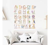 Live Vida Alphabet Wall Stickers with Animal Figures 26 pcs