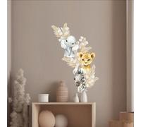 Live Vida Baby Safari Wall Sticker Elephant & Lion & Zebra 3 pcs