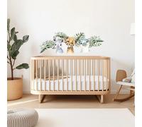 Live Vida Baby Safari Wall Sticker Leafy Hippo & Cheetah & Rhino 3 pcs