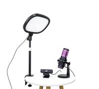 Live Video Streaming Kit (Deluxe)-for Video Call, Gaming, Podcast, YouTube, Content Creation- Includes 2k 60 FPS Webcam, Professional Cardioid Microphone, and LED Flat Light for Android/MAC/Windows