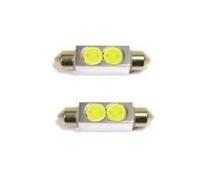 Live-wire-direct 2 x 12V PURE White High Power LED Car Interior Festoon Dome Number plate Light Bulbs 39mm DE3425