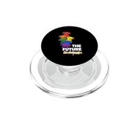 Live With Pride LGBTQ Axolotl Rainbow Cute PopSockets PopGrip for MagSafe