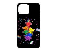 Live With Pride Rainbow LGBTQ Axolotl Genderqueer Case for iPhone 16 Pro Max