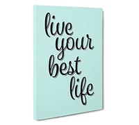 Live Your Best Life Typography Canvas Print | Gallery Wrapped 30mm Frame Wall Art | 30x20 inches | Ready to Hang | Modern Typography Picture | Living Room Bedroom Lounge Office