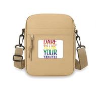 Live Your Truth LGBT Rainbow Flag Crossbody Bag Cell Phone Purses Handbag Shoulder Mini Bag