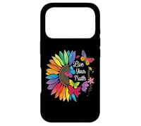 Live Your Truth Rainbow Sunflower Colorful Butterflies Pride Case for iPhone 17 Pro
