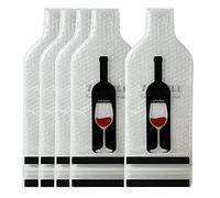 LIVEBAY 5 Pack Reusable Wine Bag for Travel Wine Bottle Protector Sleeve for Airplane Car Cruise Protection Luggage Leak-Proof
