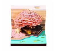 LiveGo 2026 3D Calendar - LED Light Paper Carving Art Desk Calendar with Memo Pad, Notepad | DIY Decoration Gift for Christmas, Housewarming, Office, Home