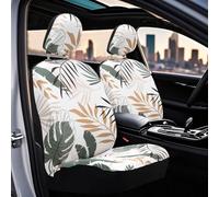 LiveGo 2Pack Car Seat Cover Car Seat Protector, Breathable, Universal Fit Seat Protectors for Cars & SUVs, All-Season Comfort with Headrest Covers (Coconut Grove)