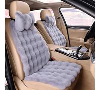 LiveGo 2Pack Car Seat Cover Car Seat Protector, Breathable, Universal Fit Seat Protectors for Cars & SUVs, All-Season Comfort with Headrest Covers (Light gray A)