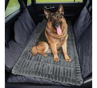 LiveGo Backseat Pet Bed Mat, Truck Plaid Dog Bed for Car Back Seat, Deluxe Dog Seat Covers, Non-Slip Travel Pet Mat, Fit for Backseat Extenders and Trucks SUVs (Corduroy dark gray, 63 * 138cm)