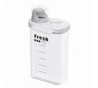 LiveGo Dog & Cat Food Storage Container - Upgraded Large Nozzle BPA-Free Plastic, Airtight 4 Snap Seals, Portable Carry Handles, Easy to Clean Pet Food Bin (White, L)