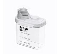 LiveGo Dog & Cat Food Storage Container - Upgraded Large Nozzle BPA-Free Plastic, Airtight 4 Snap Seals, Portable Carry Handles, Easy to Clean Pet Food Bin (White, S)