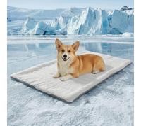 LiveGo Dog Cooling Mat, Self Warming Cat Bed, Reversible Warm & Cooling Cat Bed, Winter Warm Cat Pad & Summer Cooling Cat Mat for Kittens & Small Dogs (Gray, L（122 * 71cm）)