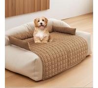 LiveGo Dog Sofa Bed, Pet Couch Covers, Non Slip Cover For Dogs/Pets, Breathable Dog Sofa Cover, Washable Dog Bed For Sofa, Sofa Protectors From Pets Cooling Mat (Brown, 90 x 90 x 12cm)