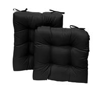 LiveGo Garden Bench Cushion 2/3/4 Seater Soft Outdoor Waterproof Patio Lounger Bench Swing Hammock Pad with Backrest (43 * 43 * 53CM, Black)