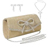 LiveGo Glitter Evening Bag Sparkly, Clutch Purses for Women Wedding Glitter, Women's Clutch Bags, Sequin Bag Envelope Handbags Purses for Prom Cocktail Party Wedding Engagement