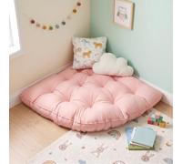 LiveGo Large Corner Floor Cushion, 100 * 100cm Radius Corner Kids Rug Soft Non-Slip Floor Pillow for Kids, Playroom Pillows for Reading/Yoga/Meditation