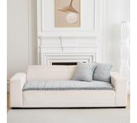 LiveGo Milk Velvet Sofa Cover - Washable Pet-Friendly Couch Cover, Non-Slip Fuzzy Sofa Protector for 2/3/4 Seater, Soft Dog-Resistant Furniture Cover for Living Room (Light Gray D, 70 * 180cm)