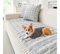 LiveGo Milk Velvet Sofa Covers Washable, Pet Couch Cover for Sofa, Washable Dog Couch Protector for Dogs, Soft & Fuzzy Non-Slip Sofa Cover for 2, 3, 4 Seater, Furniture Protector for Living Room