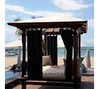 LiveGo Outdoor Curtains for Garden Patio Gazebo Pergola,Waterproof,Windproof,Blackout Thermal Insulated Double Grommet(Top and Bottom) Outdoor Curtains for Garden Patio Door
