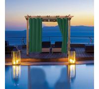 LiveGo Outdoor Curtains for Garden Patio Gazebo Pergola,Waterproof,Windproof,Blackout Thermal Insulated Double Grommet(Top and Bottom) Outdoor Curtains for Garden Patio Door