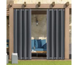 LiveGo Outdoor Curtains for Garden Patio Gazebo Pergola,Waterproof,Windproof,Blackout Thermal Insulated Double Grommet(Top and Bottom) Outdoor Curtains for Garden Patio Door