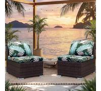 LiveGo Outdoor Patio Cushion Covers, Replacement Slipcovers for Outdoor Couch & Sofa Cushions, Washable Patio Furniture Covers, Soft & Durable Seat Protectors