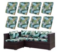 LiveGo Outdoor Patio Cushion Covers, Replacement Slipcovers for Outdoor Couch & Sofa Cushions, Washable Patio Furniture Covers, Soft & Durable Seat Protectors