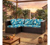 LiveGo Outdoor Patio Cushion Covers, Washable Replacement Slipcovers for Outdoor Sofa & Couch Cushions, Soft & Durable Seat Protectors for Patio Furniture (6, Venus)