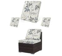 LiveGo Patio Stretch Sofa Cushion Cover Outdoor Cushion Cover Replacement Patio Furniture Cushions Couch Slipcovers Chair Seat Cover Soft Flexibility Protector (3, Flowers)