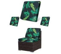 LiveGo Patio Stretch Sofa Cushion Cover Outdoor Cushion Cover Replacement Patio Furniture Cushions Couch Slipcovers Chair Seat Cover Soft Flexibility Protector (3, Summer)