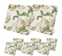 LiveGo Patio Stretch Sofa Cushion Cover Outdoor Cushion Cover Replacement Patio Furniture Cushions Couch Slipcovers Chair Seat Cover Soft Flexibility Protector (8, Banana leaves)