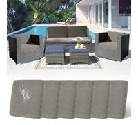 LiveGo Patio Stretch Sofa Cushion Cover Outdoor Cushion Cover Replacement Patio Furniture Cushions Couch Slipcovers Chair Seat Cover Soft Flexibility Protector (6, Light gray)