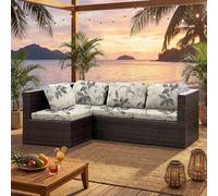 LiveGo Patio Stretch Sofa Cushion Cover Outdoor Cushion Cover Replacement Patio Furniture Cushions Couch Slipcovers Chair Seat Cover Soft Flexibility Protector (8, Flowers)