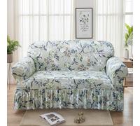LiveGo Printed Sofa Slipcover Set for Couch Cushion Durable Washable High Elastic Stretchable Furniture Couch Covers with Skirt for Sofa Loveseat Arm Chair