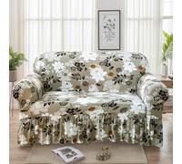 LiveGo Printed Sofa Slipcover Set for Couch Cushion Durable Washable High Elastic Stretchable Furniture Couch Covers with Skirt for Sofa Loveseat Arm Chair