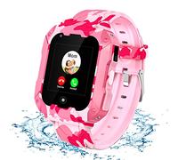 LiveGo Smart Watch for Children, 4G Safe Smartwatch with Removable Case, GPS Tracker, SOS Call, Camera WiFi for Children, Students Aged 4-12, Birthday Gifts, School Day (T28 Pink)