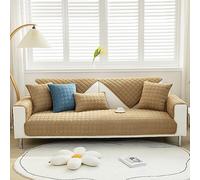 LiveGo Soft Corduroy Sofa Cover, Couch Covers for Sectional Non-Slip Sofa Covers 1 2 3 Seater, Corner Sofa Cover L Shape Slipcover for Dogs Cats Pet Seat Sofa Cushion (70 * 180CM, Light Coffee)